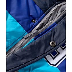 Babyhug Woven Full Sleeves Padded Jacket with Detachable Hood & Patch Detailing - Multicolor