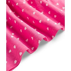 Babyhug Single Jersey Knit Half Sleeves Frock with Heart Print Pack of 2 - Navy & Pink