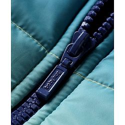 Babyhug Woven Full Sleeves Hooded Padded Jacket With Ombre Effect - Multicolor