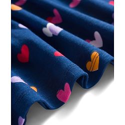 Babyhug Single Jersey Knit Half Sleeves Heart & Bow Printed Frocks With Bow Applique Pack of 2 - Navy Blue & Dark Pink