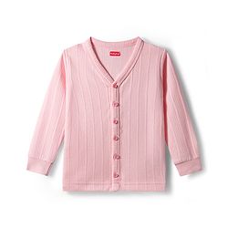 Babyhug Knit Full Sleeves Solid Thermal Set - Pink