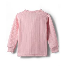 Babyhug Knit Full Sleeves Solid Thermal Set - Pink