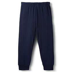 Babyhug Knit Full Sleeves Solid Thermal Set - Navy Blue