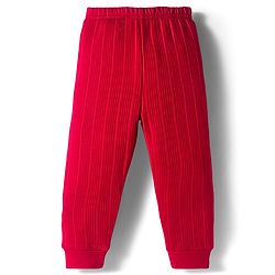 Babyhug Knit Full Sleeves Solid Colour Thermal Inner Wear Set - Red