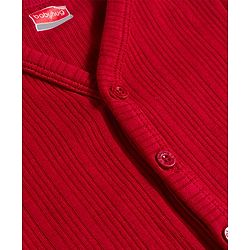 Babyhug Knit Full Sleeves Solid Colour Thermal Inner Wear Set - Red
