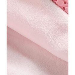 Babyhug Woven Full Sleeves Hooded Winter Quilted Romper With Fleece Inner Lining & Floral Print - Pink