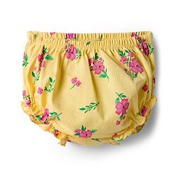 Babyhug Single Jersey Knit Sleeveless Floral Printed Frock With Bloomer & Headband - Yellow