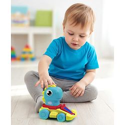 Babyhug Press & Go Dinosaur Toy Car for Kids - Green Battery Free Push & Go Animal Car Toy Motor Skill Development & Fun Play Imaginative Play| Gifting Option BIS Certified
