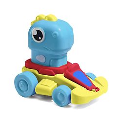 Babyhug Press & Go Dinosaur Toy Car for Kids - Green Battery Free Push & Go Animal Car Toy Motor Skill Development & Fun Play Imaginative Play| Gifting Option BIS Certified