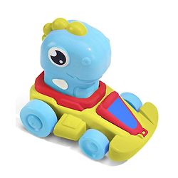 Babyhug Press & Go Dinosaur Toy Car for Kids - Green Battery Free Push & Go Animal Car Toy Motor Skill Development & Fun Play Imaginative Play| Gifting Option BIS Certified