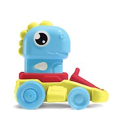 Babyhug Press & Go Dinosaur Toy Car for Kids - Green Battery Free Push & Go Animal Car Toy Motor Skill Development & Fun Play Imaginative Play| Gifting Option BIS Certified