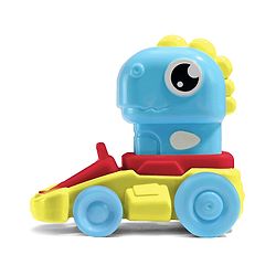 Babyhug Press & Go Dinosaur Toy Car for Kids - Green Battery Free Push & Go Animal Car Toy Motor Skill Development & Fun Play Imaginative Play| Gifting Option BIS Certified