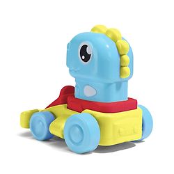 Babyhug Press & Go Dinosaur Toy Car for Kids - Green Battery Free Push & Go Animal Car Toy Motor Skill Development & Fun Play Imaginative Play| Gifting Option BIS Certified