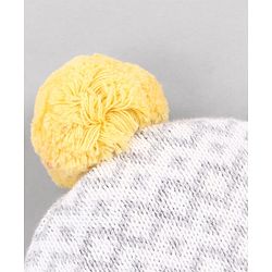 Babyhug  Woollen Caps and & Booties with Chevron Desgn Grey - Diameter 11 cm