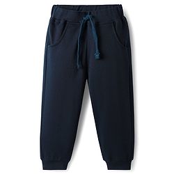 Babyhug Interlock Knit Full Sleeves Striped T-Shirt & Lounge Pant Set with Bear Print - Navy Blue