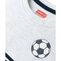 Babyhug Interlock Knit Full Sleeves Striped T-Shirt & Lounge Pant Set with Bear Print - Navy Blue