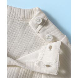 Babyhug Knit Full Sleeves Solid Color Front Open & Pullover Thermal Inner Wear Vests Pack of 2 - Offwhite