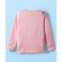 Babyhug Knit Full Length Solid Color Thermal Vests Pack of 2 - Pink