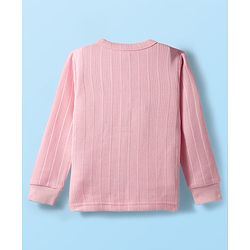 Babyhug Knit Full Length Solid Color Thermal Vests Pack of 2 - Pink