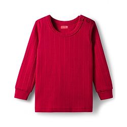 Babyhug Knit Full Length Solid Color Thermal Vests Pack of 2 - Red