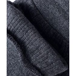 Babyhug Knit Full Sleeves Solid Color Pullover & Sleeveless Thermal Vests & Pant Set - Charcoal Grey