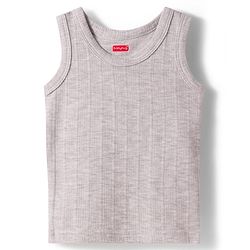 Babyhug Knit Full Sleeves Solid Colour Thermal Inner Wear - Light Grey