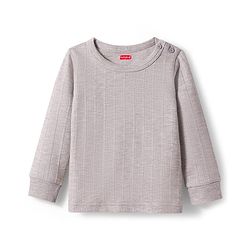 Babyhug Knit Full Sleeves Solid Colour Thermal Inner Wear - Light Grey