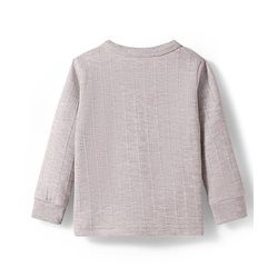 Babyhug Knit Full Sleeves Solid Colour Thermal Inner Wear - Light Grey