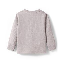 Babyhug Knit Full Sleeves Solid Colour Thermal Inner Wear - Light Grey