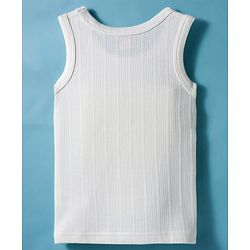 Babyhug Knit Full Sleeves Solid Color Pullover & Sleeveless Thermal Vests & Pant Set - Offwhite