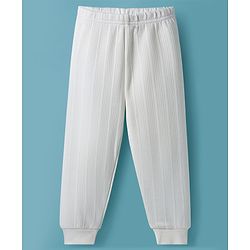 Babyhug Knit Full Sleeves Solid Color Pullover & Sleeveless Thermal Vests & Pant Set - Offwhite