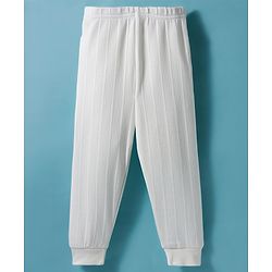 Babyhug Knit Full Sleeves Solid Color Pullover & Sleeveless Thermal Vests & Pant Set - Offwhite