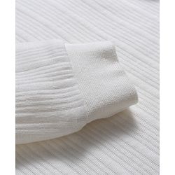 Babyhug Knit Full Sleeves Solid Color Pullover & Sleeveless Thermal Vests & Pant Set - Offwhite