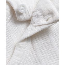 Babyhug Knit Full Sleeves Solid Color Pullover & Sleeveless Thermal Vests & Pant Set - Offwhite