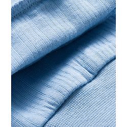 Babyhug Knit Full Sleeves Solid Color Pullover & Sleeveless Thermal Vests & Pant Set - Blue