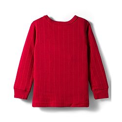 Babyhug Knit Solid Coloured Thermal Set With Vest - Red