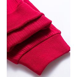 Babyhug Knit Solid Coloured Thermal Set With Vest - Red