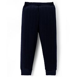 Babyhug Knit Full Length Solid Colour Thermal Inner Wear Leggings Pack Of 2 - Red & Navy Blue