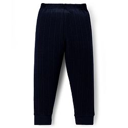 Babyhug Knit Full Length Solid Colour Thermal Inner Wear Leggings Pack Of 2 - Red & Navy Blue