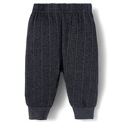 Babyhug Knit Full Length Solid Color Thermal Inner Wear Legging Pack of 2 - Dark Grey & Light Grey