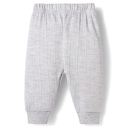 Babyhug Knit Full Length Solid Color Thermal Inner Wear Legging Pack of 2 - Dark Grey & Light Grey