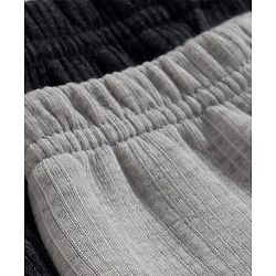 Babyhug Knit Full Length Solid Color Thermal Inner Wear Legging Pack of 2 - Dark Grey & Light Grey