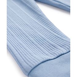 Babyhug Knit Full Length Solid Colour Thermal Inner Wear Leggings Pack Of 2 - Pink & Light Blue
