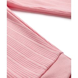 Babyhug Knit Full Length Solid Colour Thermal Inner Wear Leggings Pack Of 2 - Pink & Light Blue