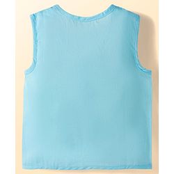 Babyhug 100% Cotton Cambric Woven Sleeveless Front Open Jhablas with Polka Dot & Floral Print Pack of 3 - White Pink & Light Blue