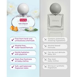 Babyhug Essential Baby Perfume Innocent Essence Dermatologist Tested, Alcohol Free, Unisex perfume with long lasting fragrance - 50 ml