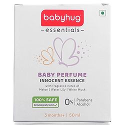 Babyhug Essential Baby Perfume Innocent Essence Dermatologist Tested, Alcohol Free, Unisex perfume with long lasting fragrance - 50 ml