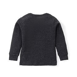 Babyhug Cotton Knit Full Sleeves Thermal Inner Wear Pullover Front Open Pack of 2 - Charcoal Grey