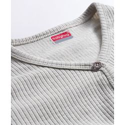 Babyhug Knit Full Sleeves Solid Color Thermal Vests Pack of 2 - Light Grey