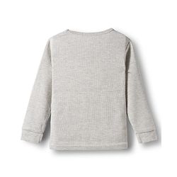 Babyhug Knit Full Sleeves Solid Color Thermal Vests Pack of 2 - Light Grey